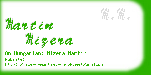 martin mizera business card